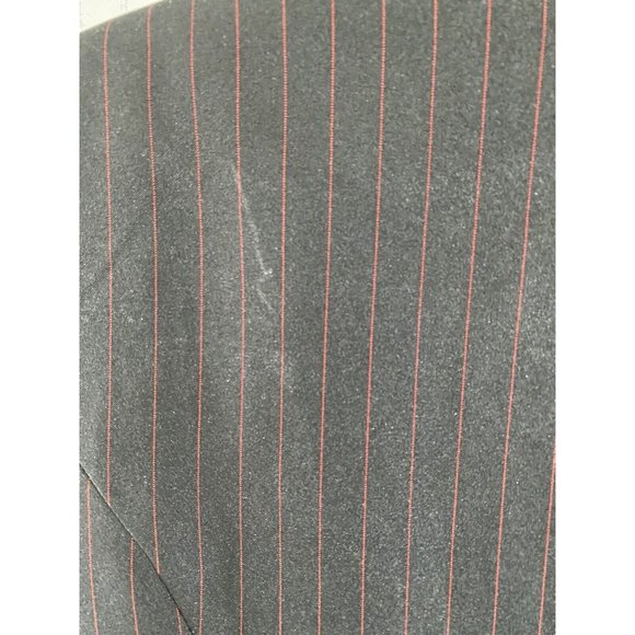 VTG Fashion Bug Black Red Striped Blazer Jacket With Red Dickie Collar 16W - Picture 10 of 12